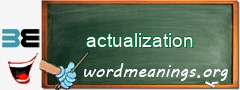 WordMeaning blackboard for actualization